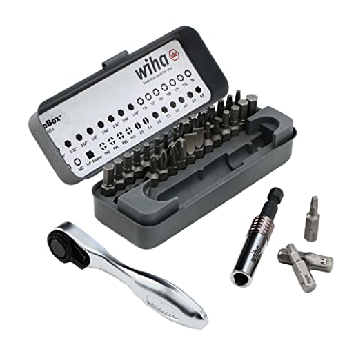 Image of Wiha 74984 32 Piece GoBox Standard Bit Set with Mini Ratchet