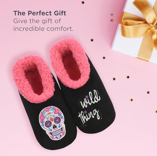 Image of Snoozies Slipper Socks -Funny Quote House Slippers for Women, Non-Slip Fuzzy