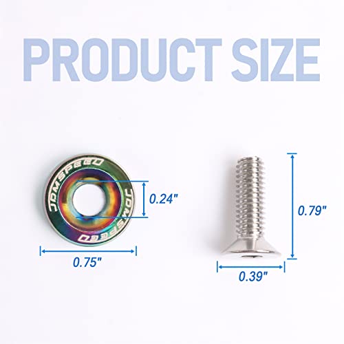 Image of JDMSPEED 20 Pcs Neo Chrome CNC Billet Aluminum Fender Washer Engine Bay Dress Up Kit