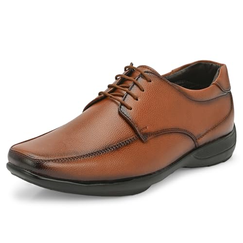 Image of Centrino Formal Shoes for Men | Lightweight Comfortable Office Shoes for Man Stylish | Cushioned Insole Lace-Up Shoes for Men | Durable TPR Sole | Trendy Classic Design Footwear for Men (8116)