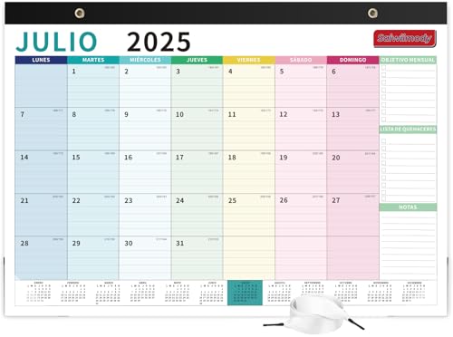 Calendario 2026 Pared Grande 43 x 31cm en Español Calendario Mensual de Sobremesa Julio 2025 y Diciembre 2026 (18 meses) Planificador Mensual Escritorio para Familiar Escolar Oficina Calendario 2026 Pared Grande 43 x 31cm en Español Calendario Mensual de Sobremesa Julio 2025 y Diciembre 2026 (18 meses) Planificador Mensual Escritorio para Familiar Escolar Oficina