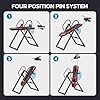 YOLEO ITX360 Inversion Table for Back Pain 2025 Foldable Inversion Table w/Removable Lumbar Pad, Reversible Ankle Holders, Easy Assembly (Black)