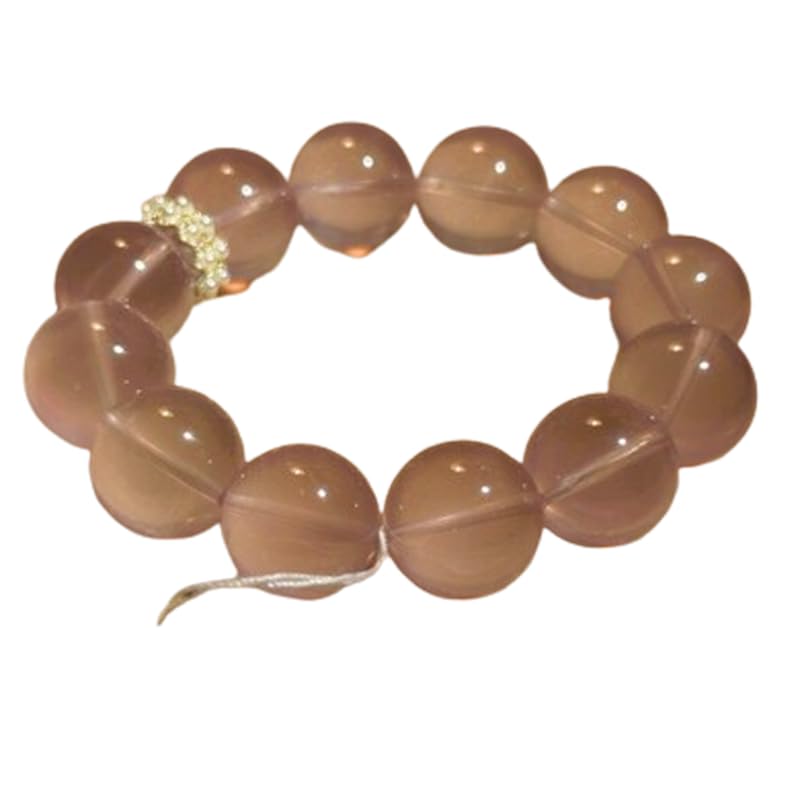Quartz rose naturel 14 mm : bracelet énergétique et pierre de guérison