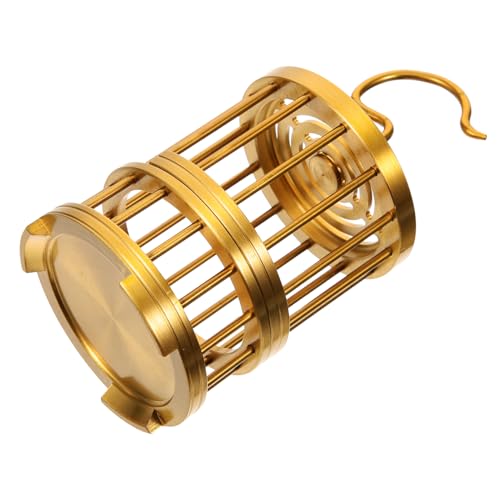 SUNCN ケージクラフト クリケットケージ 小さな檻 屋外用の鳥かご 小さなペットケージ 爬虫類キャリア 蛍の檻 吊るし虫かご ヴィンテージの鳥かご 鳥用の吊り下げケージ 真鍮 Golden