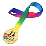 Angoily Personalisierte Medaille aus Zinklegierung für Marathon und Outdoor Sportwettkämpfe Leichte und Tragbare Sportmedaille mit Einzigartigem Design für Läufer