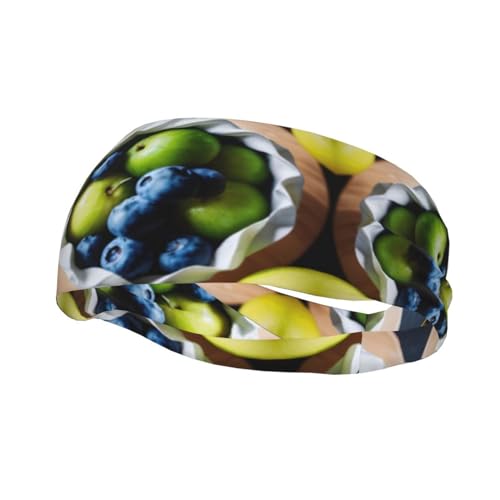Fruit Picture - Diadema deportiva para correr, ciclismo, baloncesto, fitness, entrenamiento, elástica, unisex