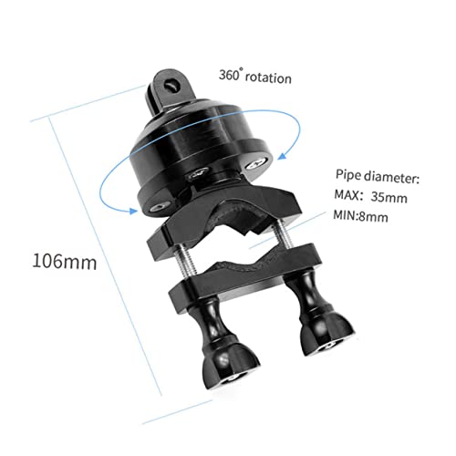 Support de caméra pour guidon UKCOCO lot de 2 fixations noires légères - 7