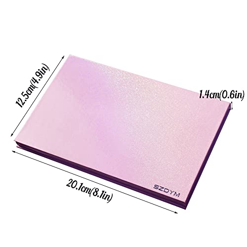 Szdym Empty Magnetic Palette With Mirror,Like A Book Fashionable And Beautiful Empty Magnetic Palette For Highlighters Lipstick Blush Powder Eyeshadows(Pink) #TOP1