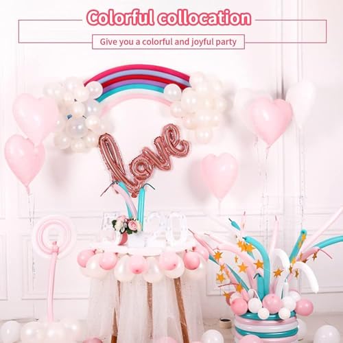 Modellierballons Lukiup mit Pumpe – 100 Stück bunte Ballons