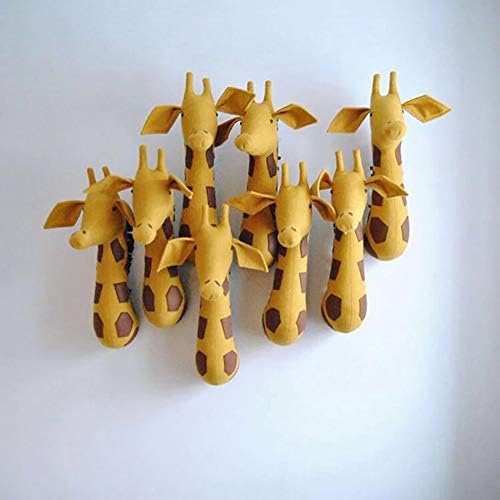 stuffed giraffe head wall mount