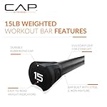 CAP Barbell Weighted Workout Bar | 5-20 lb | Multiple Options - Image 3