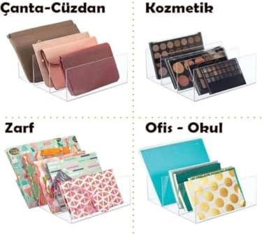 Clutch Çanta ve Cüzdan Organizer (3 Bölmeli - Görsel 4