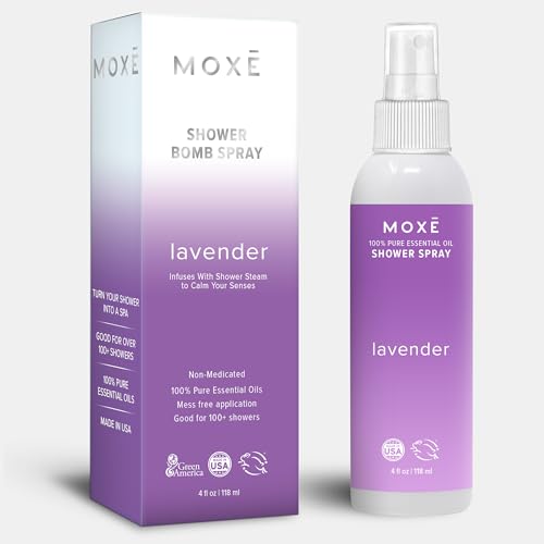 Spray para chuveiro MOXŒ Lavanda a vapor, óleo essencial 100% natural, névoa, relaxamento diário e n