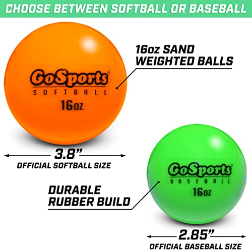 Gosports 3.82 Inch Weighted Training Softballs 6 Pack - Hitting & Pitching Training For All Skill Levels - Improve Power And Mechanics #TOP2