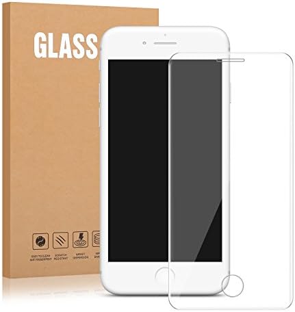 Dtdepth iPhone SE 2020, 8, 7, 6S, 6 Screen Protector Tempered Glass Full Coverage All Adhesive All Transparent Case Friendly with Curved Edge to Edge for iPhone SE 2020, 8, 7, 6S, 6 [4.7” inch] 2 Pack