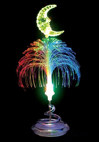 Lámpara de Mesa Luna de Fibra Óptica Color Cambiante 12 Pulgadas miniatura 3