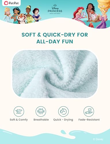 Image of Disney Marvel Princess Frozen Stitch Elsa Girls Hooded Swim Cover Up for Swimsuit Bathing Suit Swimwear Pocket 4-7 Years