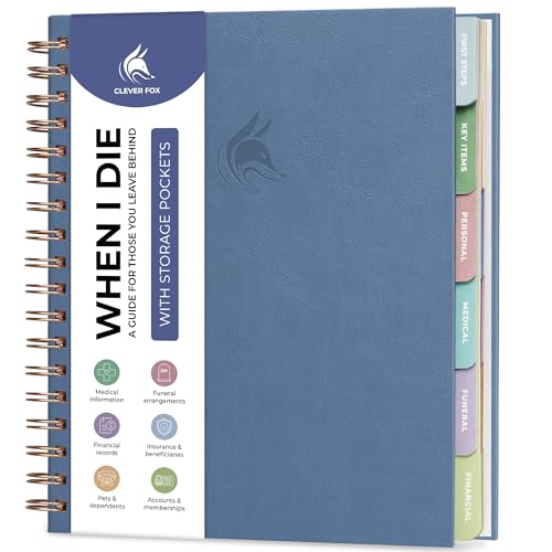 Clever Fox When I Die Planner With Pockets for Documents