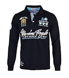  Geographical Norway KIPAWA - Polo de manga larga, Negro , M