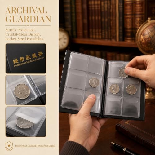Álbum organizador transparente para monedas y sellos miniatura 6