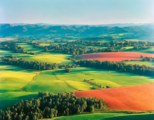 Toile de qualité supérieure vue d'avion SERENDIPITP 58 x 90 cm