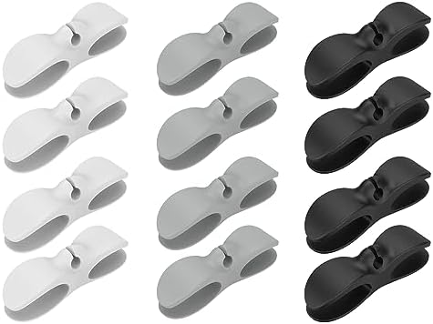 JALCH Cord Organizer for Appliances, 12Pack Self-Adhesive Cord Upgraded Kitchen Hider Cord, Ideal for Kitchen Electrical Appliances – Coffee Maker, Air Fryer, Mixer, Toaster (Black, White, Grey)