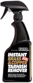 Flitz Brass and Copper Tarnish Remover, Powerful Organic Formula That Safely Removes Rust, Stains and Oxidation + Cleans Brick, Glass, Aluminum and More, Made in the USA, 16 oz Spray