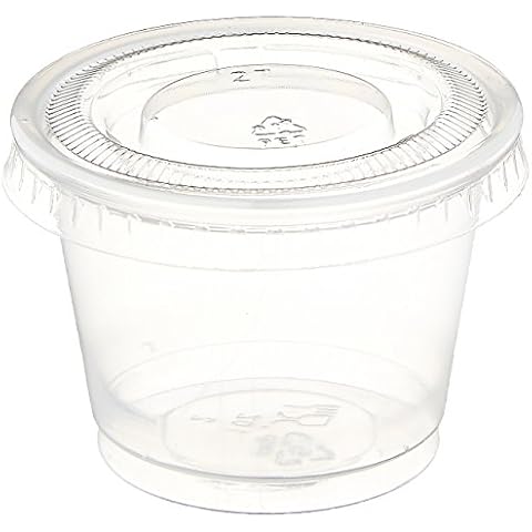 Polar Ice 125 Count Jello Shot Souffle Cups and Lids, 1-Ounce, Translucent Cover
