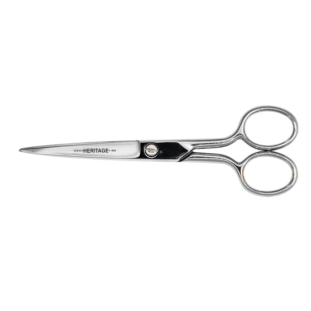 Topcut 60A シザー ステンレス　6インチ Klein Tools 406 Sharp Point Scissor, 6-Inch, Made in USA - Amazon.com