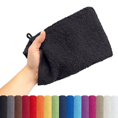AR Line 4er Pack zum Sparpreis, Frottier Handtuch-Serie - in 7 Größen und 16 Farben 100% Baumwolle 500 g/m², 4er Pack Waschlappen (15x21 cm) in Schwarz – Bild 6