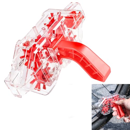 Syiyunran Pulizia Catena Moto Trasparente Spazzola Ad Immersione - Rosso,