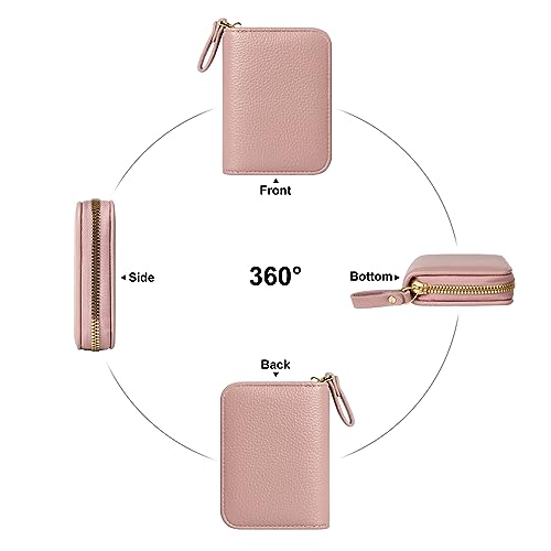 Image of Credit Card Wallet, RFID Card Case Wallet, Zipper Card Cases Holder for Men Women, RFID Blocking, KeyChain Wallet, Compact Size Card Organizer Case for Women