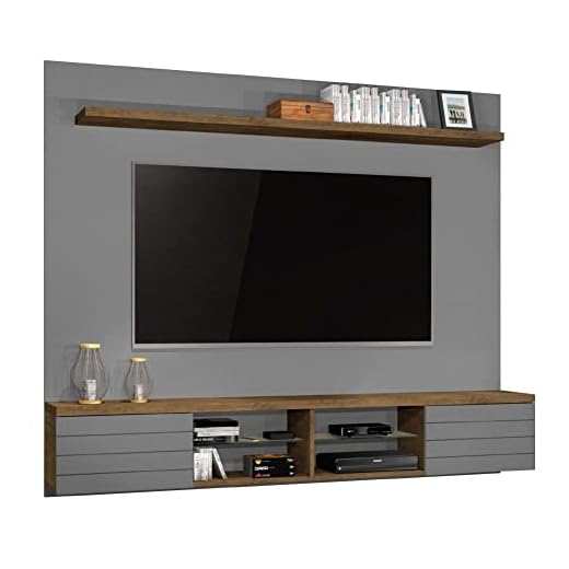 Painel Para Tv Até 55 Polegadas 1,80m Vegas Cinza J&a