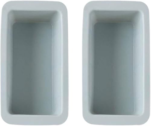 Hemoton Moldes de silicona para magdalenas de chocolate, 2 piezas de silicona para hornear pan, molde para tostadas, moldes para pan para postres,