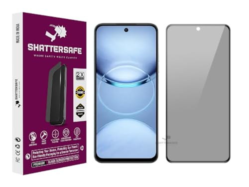 Image of Anti-Spy Privacy Tempered Glass Compatible For Tecno Spark 30 5G [Pack of 1]. 9H Hardness, Anti-Scratch, Edge-to-Edge Protection With Easy Installation Kit & Case Friendly Fit.