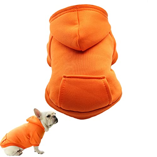 XiXiRan Sweat à Capuche pour Chiens, Pull Vêtements Veste Manteau Jumpsuit, Vêtements Chauds (XXL, Orange)