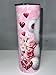 Valentine Bear Tumbler - Cute and Durable Handmade Tumbler with Roses and Hearts for Your Valentine