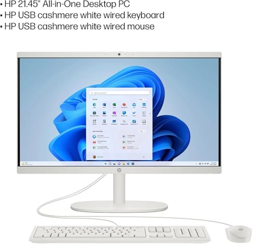 Image of HP 21.5 inch All-in-One Desktop, FHD VA Display, Intel Celeron J4025, Intel UHD Graphics 600, True Vision Camera, Wi-Fi 6, Win 11 Pro, 32 GB RAM, 1TB SSD