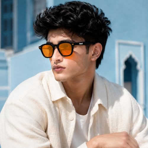 Image of Stood Retro Sunglasses | Full Rim |Soft Square | UV Protected | Medium | Men & Women | SG-STD0016