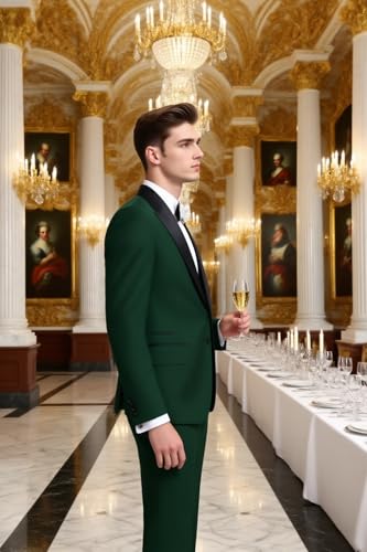 3 Piece Mens Tuxedo Suit Set Slim Fit Men Wedding Prom Party Suits Blazer Pants Shawl Collar Dinner Double Breasted Suit Set3