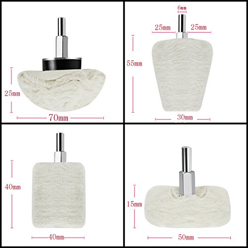 Quwei 4Pcs Polishing Buffing Drill Pad Mop Wheel For Manifold Aluminum Stainless Steel Chrome #TOP1