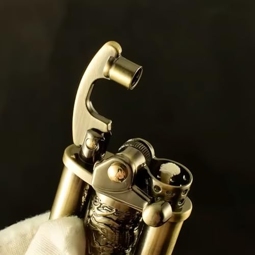 Encendedor Mecánico ZORRO 629 Latón Macizo Dorado miniatura 3