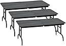 Set of 3 Black Breakable Tables for Wrestling Action Figures