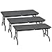 Set of 3 BLACK Breakable Tables for WWE Wrestling Action Figures