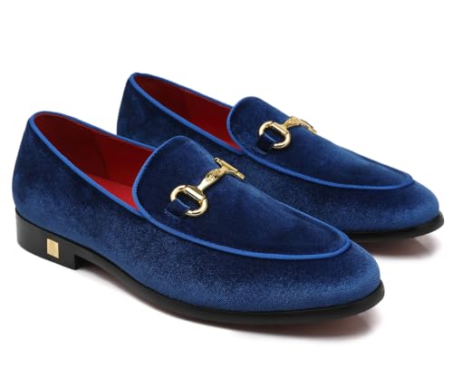 Image of Men's Velvet Loafers Wedding Party Prom Homecoming Shoes