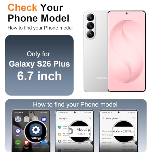 Image of SPIDERCASE Magnetic for Samsung Galaxy S26 Plus Case, with [3 Stand Ways][ Military Grade Drop Protection] with Invisible Stand Shockproof Slim Case for Samsung Galaxy S26 Plus 6.7 inch, Pink