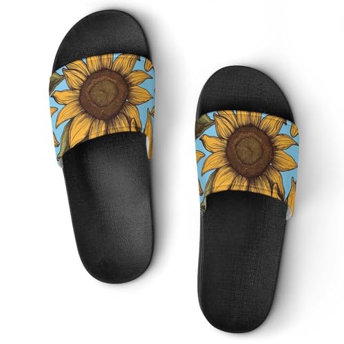 Pantoufles de bain Tournesol sandales antidérapantes pour la maison