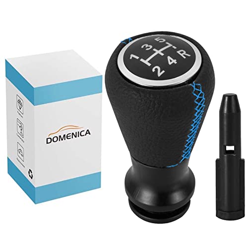 DOMENICA Pommeau de Levier de Vitesse Cuir Compatible pour Peugeot 106 107 205 206 207 301 306 307 308 406 407 408 508 605 806 807 2008 3008 5008 Citroen C2 C3 C4 C5 Picasso Saxo Xsara Elysee