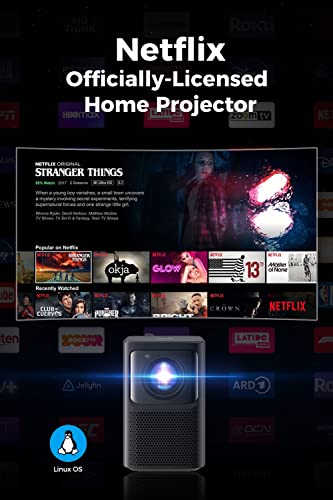 Bluetooth Projector, Emotn N1 Netflix Officially-Licensed Smart Projector, Native 1080P Movie Projector With 5G Wi-Fi And Bluetooth 5.0, Autofocus Auto Keystone, 120" Picture, Dolby Audio Speaker #TOP1