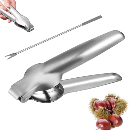 IUKUNNE Chestnut Cutter Opener, Alicates Castañas, Pinza Castaña, Cortador de Castañas, Cascanueces de Castaña, Alicates Castañas, Abridor Castañas Acero Inoxidable, Pinzas Pelador de Castañas